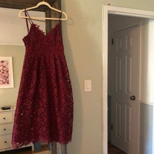 ASTR the label Women's Sleeveless Lace Fit & Flare